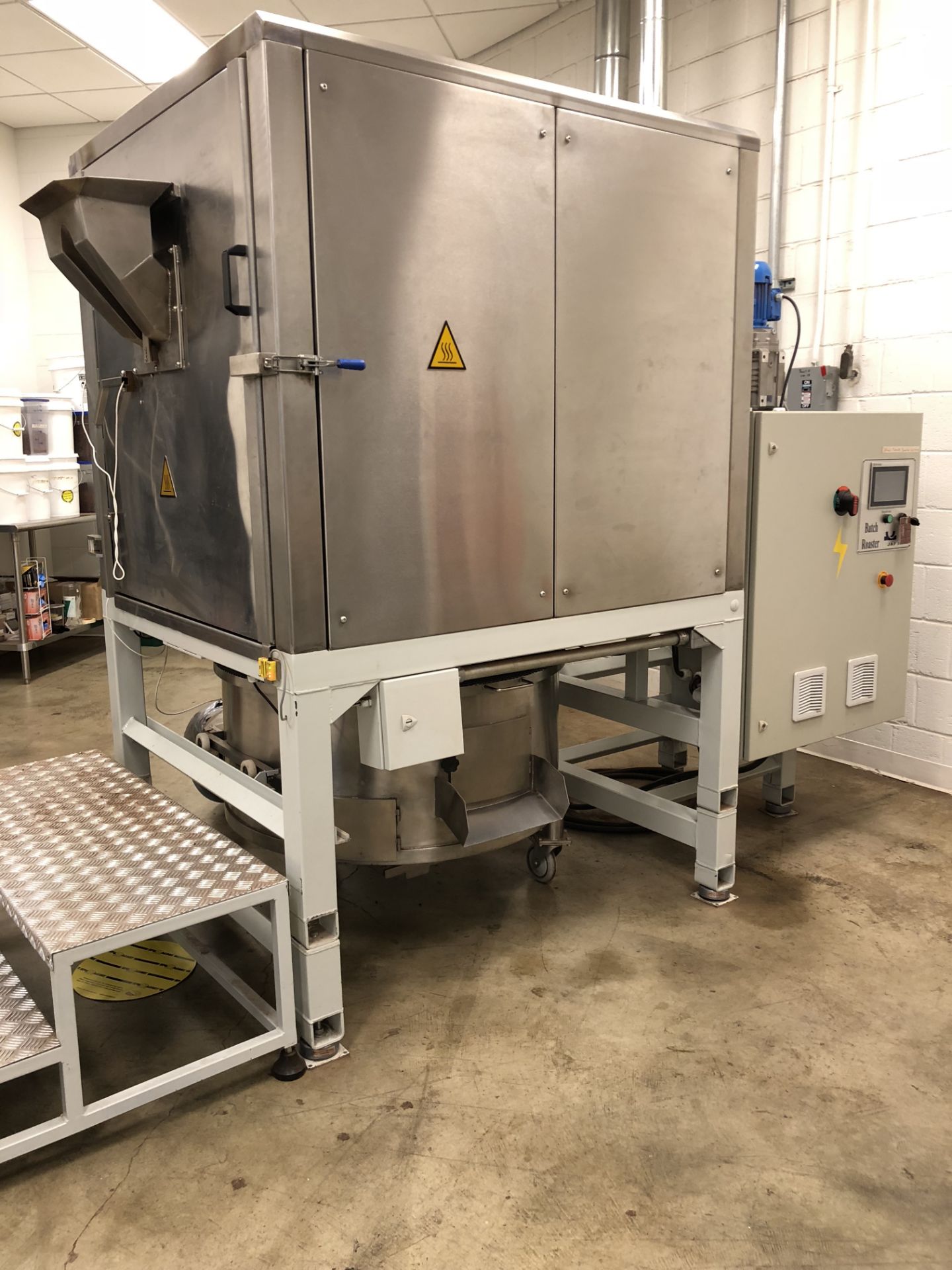 Jaf Inox 60 kg Cocoa Bean Roaster with Cooling Cart and Cyclone, 3 phase/220 volts, new 2015 - Image 2 of 8