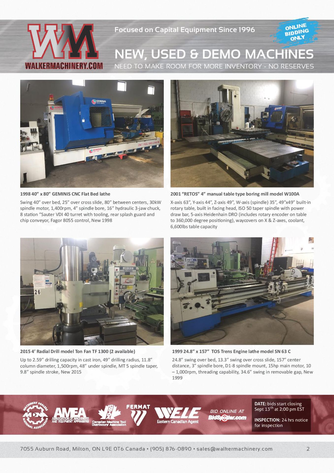Walker Machinery Brochure - Image 2 of 3