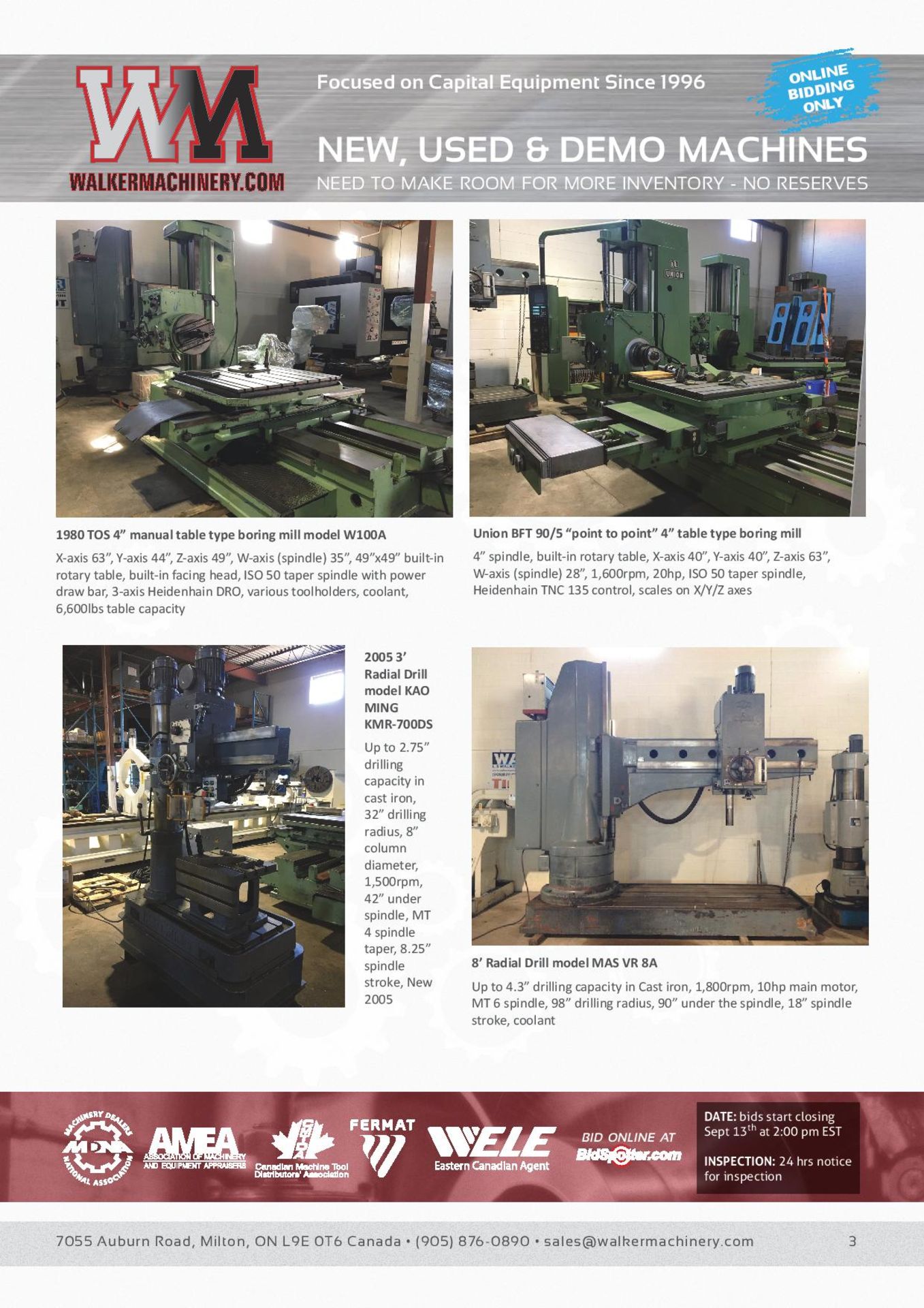 Walker Machinery Brochure - Image 3 of 3