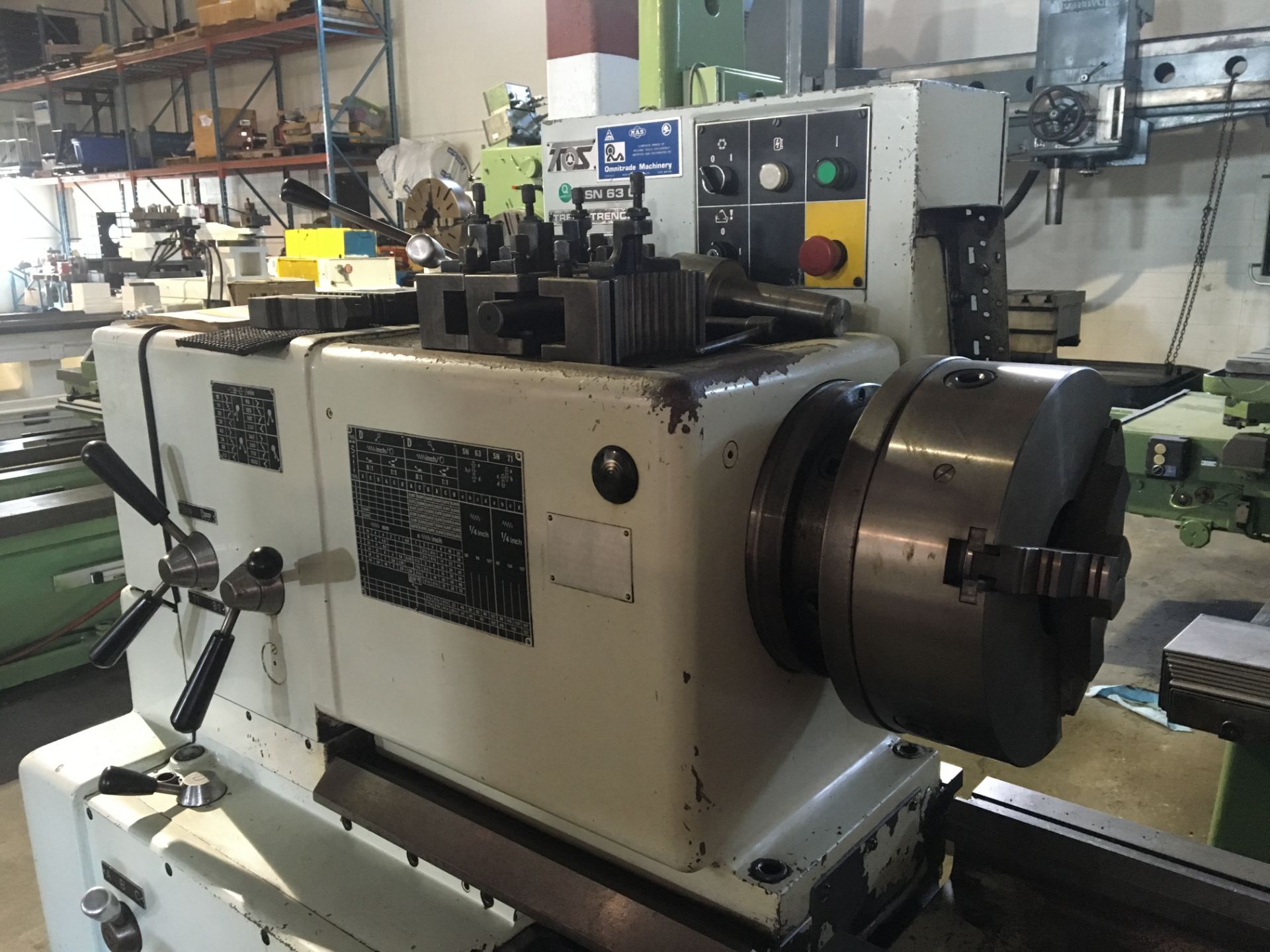 TOS TRENCIN 63C X 4000MM ENGINE LATHE - Image 2 of 5