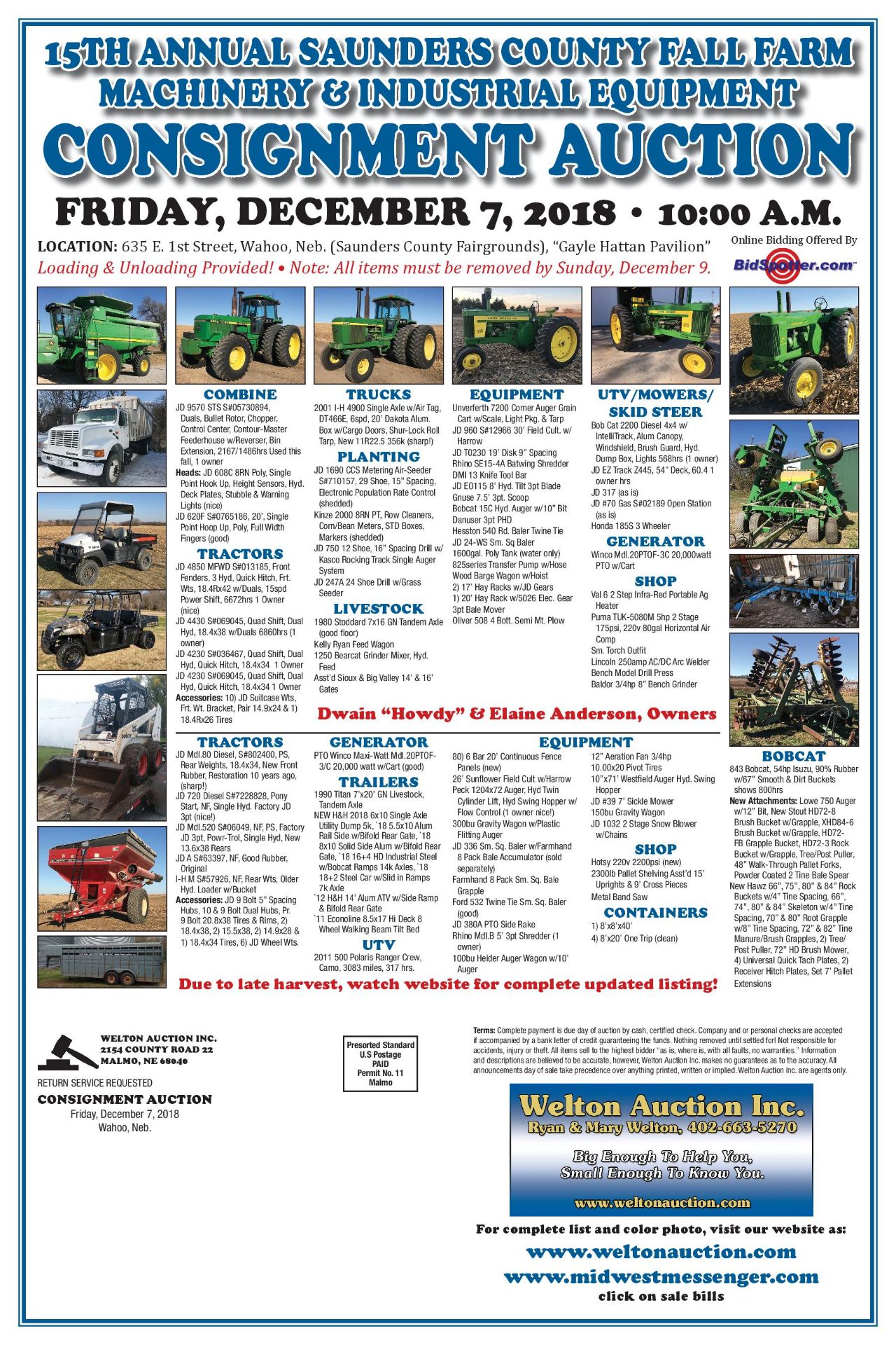 Register Now! 15th Annual Farm Equipment Consignment Auction