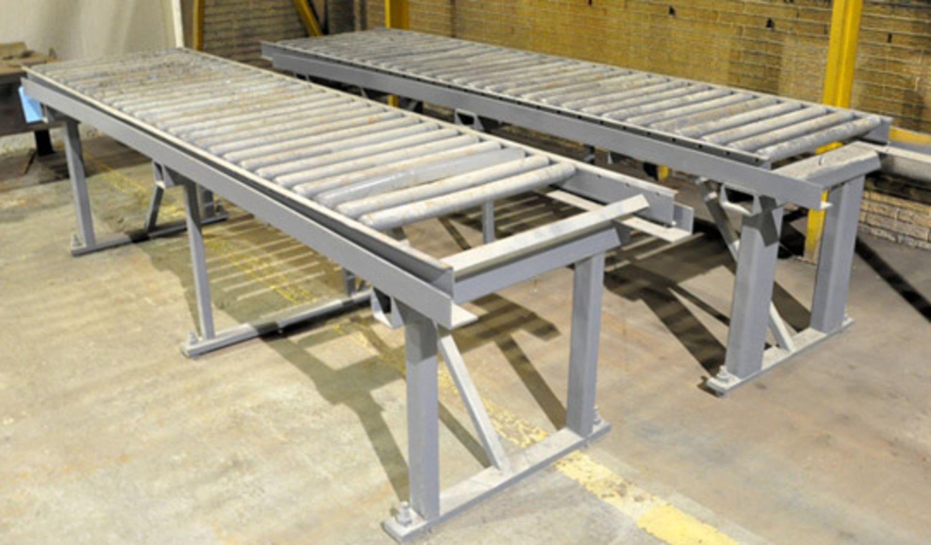 Lot-(2) 30" X 120" Roller Conveyors