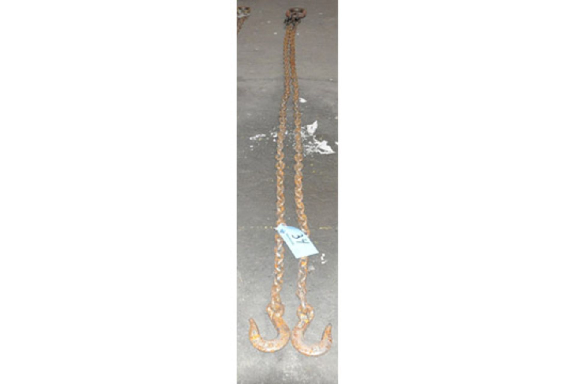 3/8" Link X 108" 11,400-Lbs. Capacity 2-Hook Chain Sling, Cert Tag