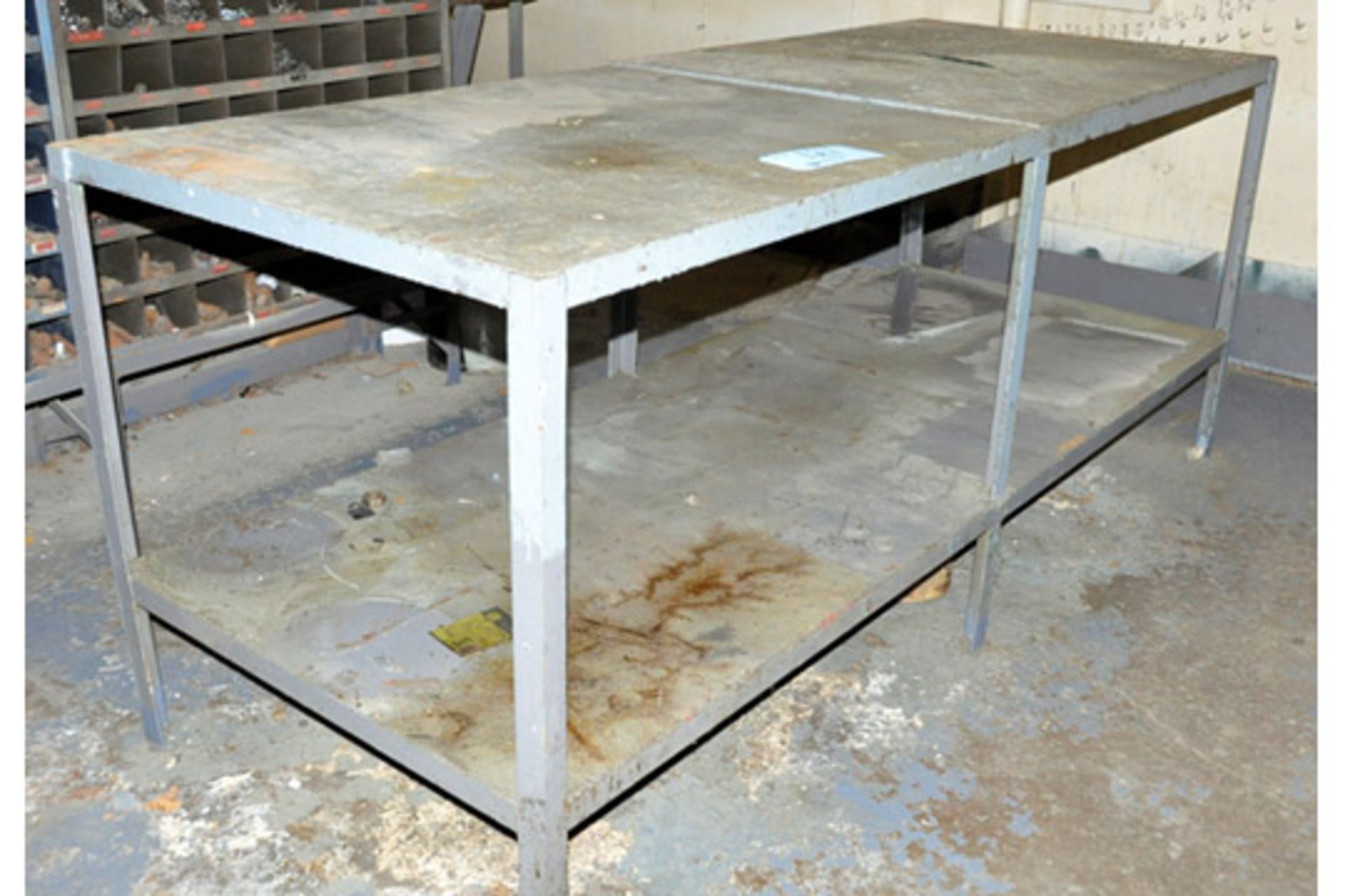 Lot-32" X 84" Steel Work Table with Desk