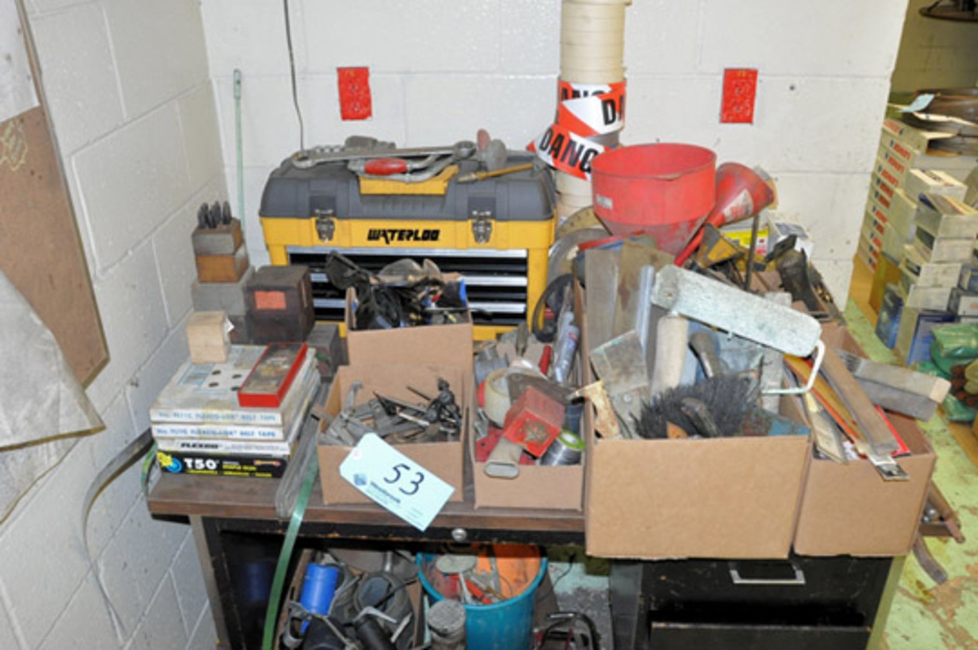 Lot-Assorted Hand Tools on (1) Desk Top Consisting of: Tool Box,