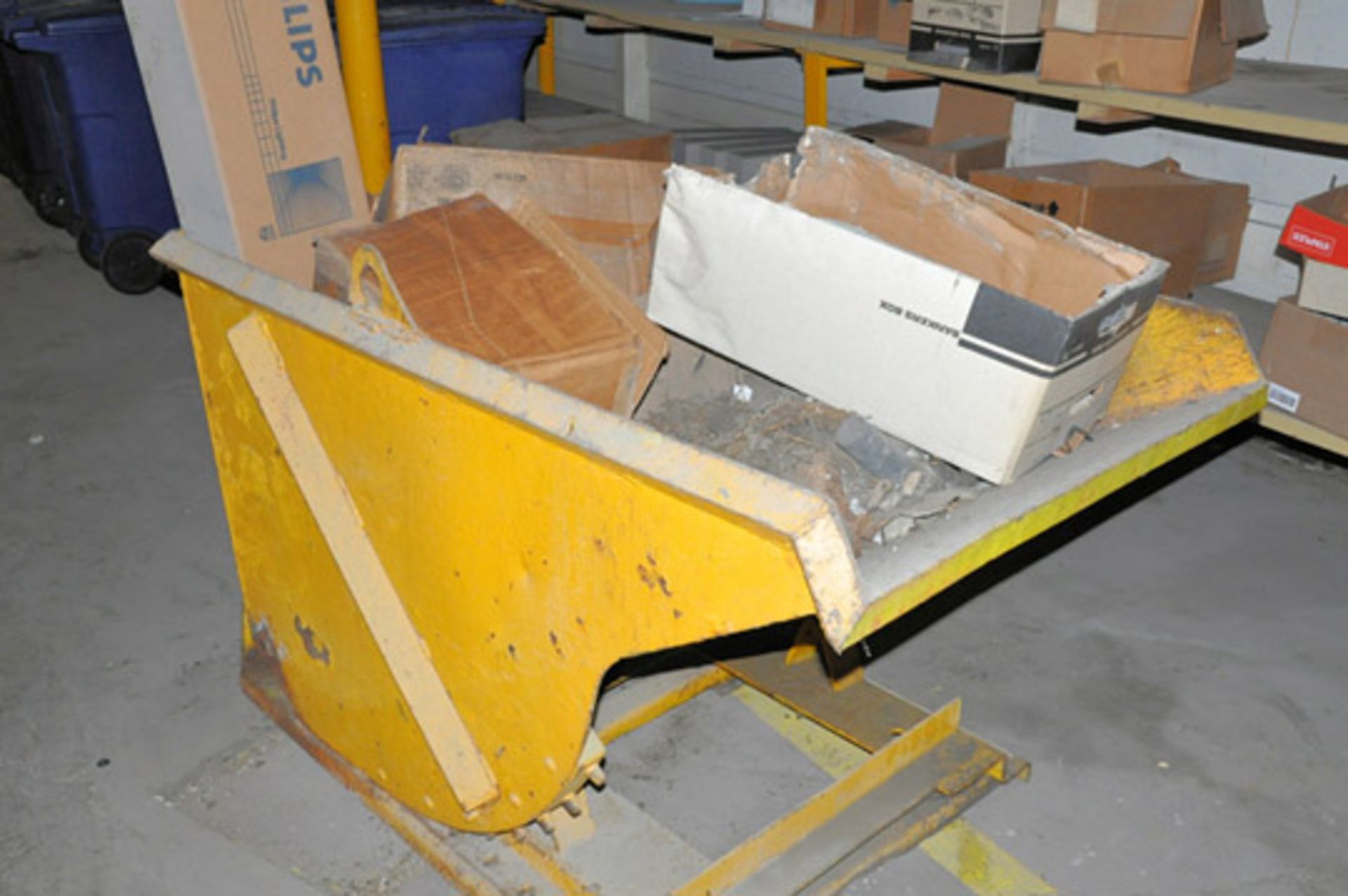 Stationary Dump Hopper with Trash Contents