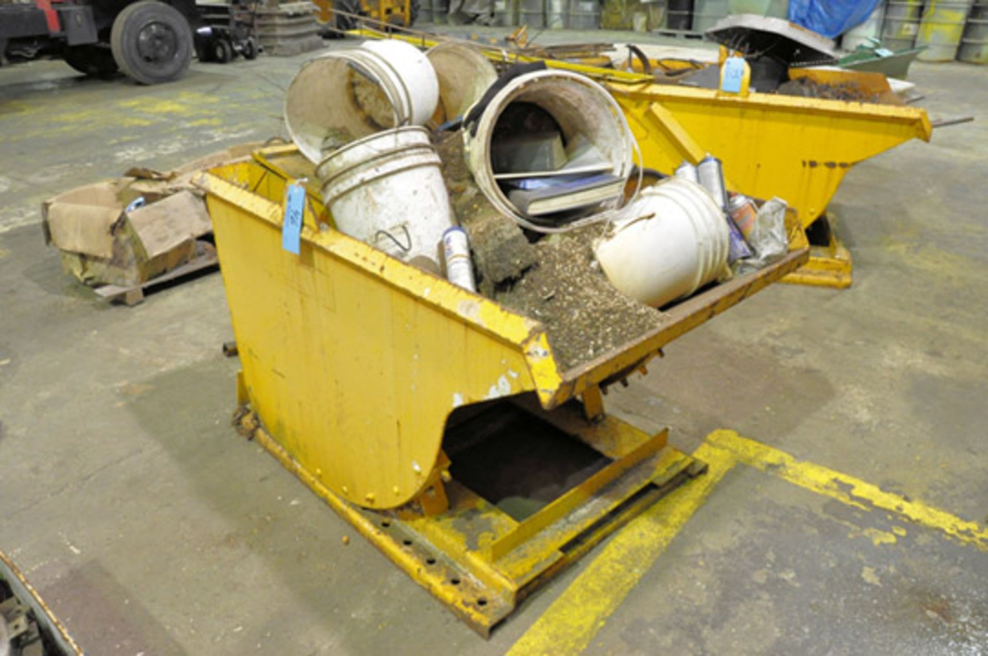 Stationary Dump Hopper with Trash Contents