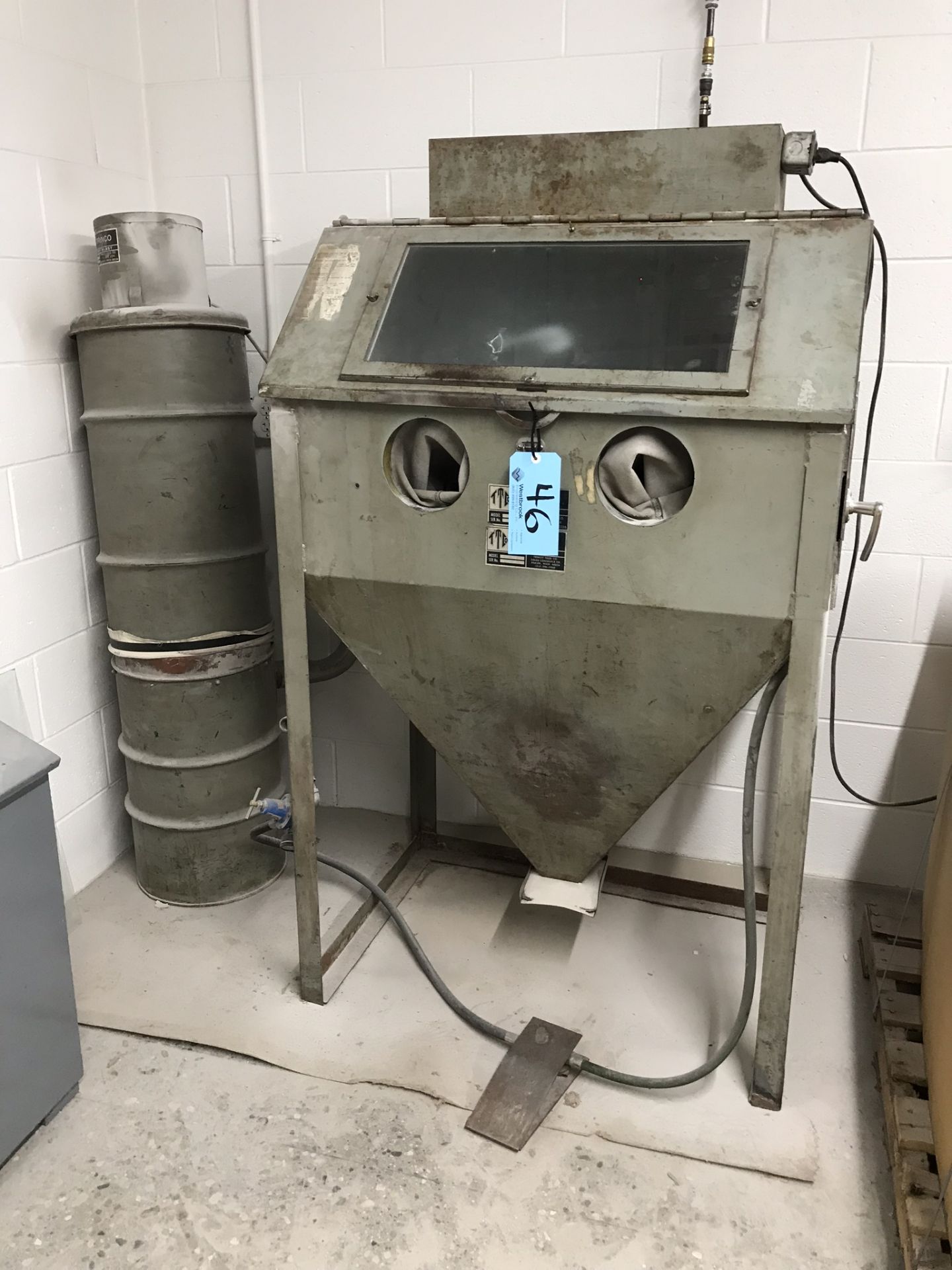 Trinco Sand Blaster Model # 36, Serial # 7536-4 w/ Trinco Dry Blast Dust Collector Model # BP.