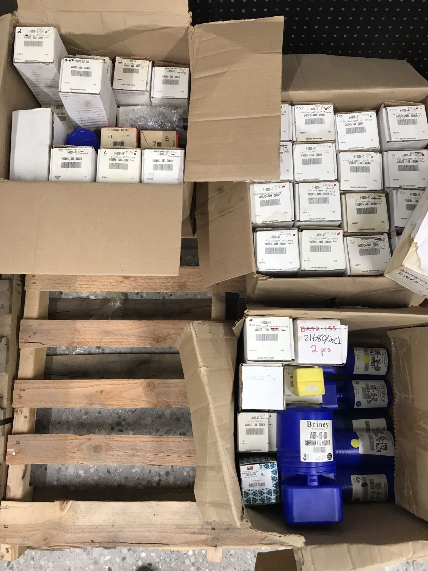(1) Pallet Containing Approximately 58 New Briney Shrink Fit Tool Holders