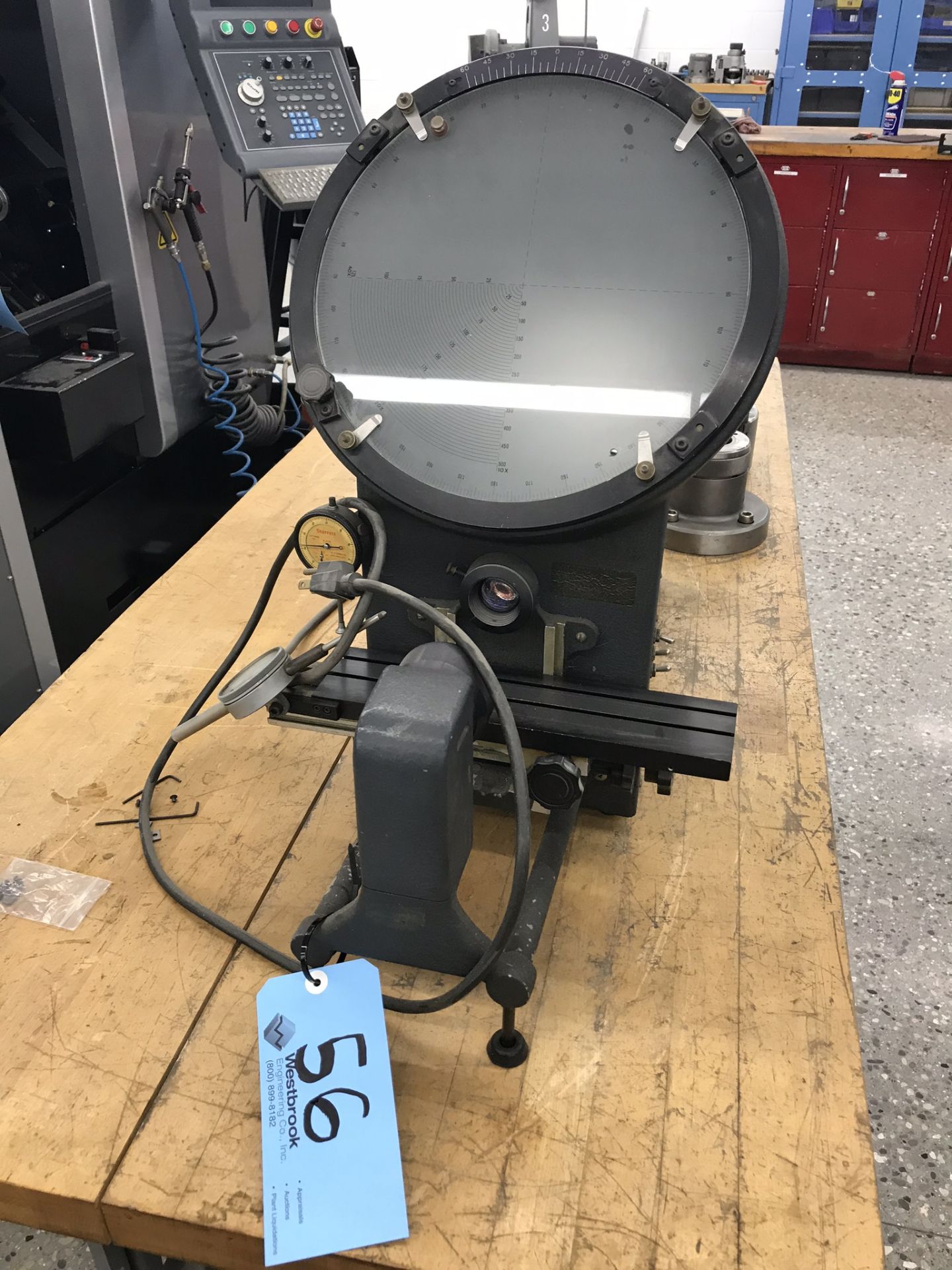 12” 40X Optical Comparator with Graduated Glass Lens.