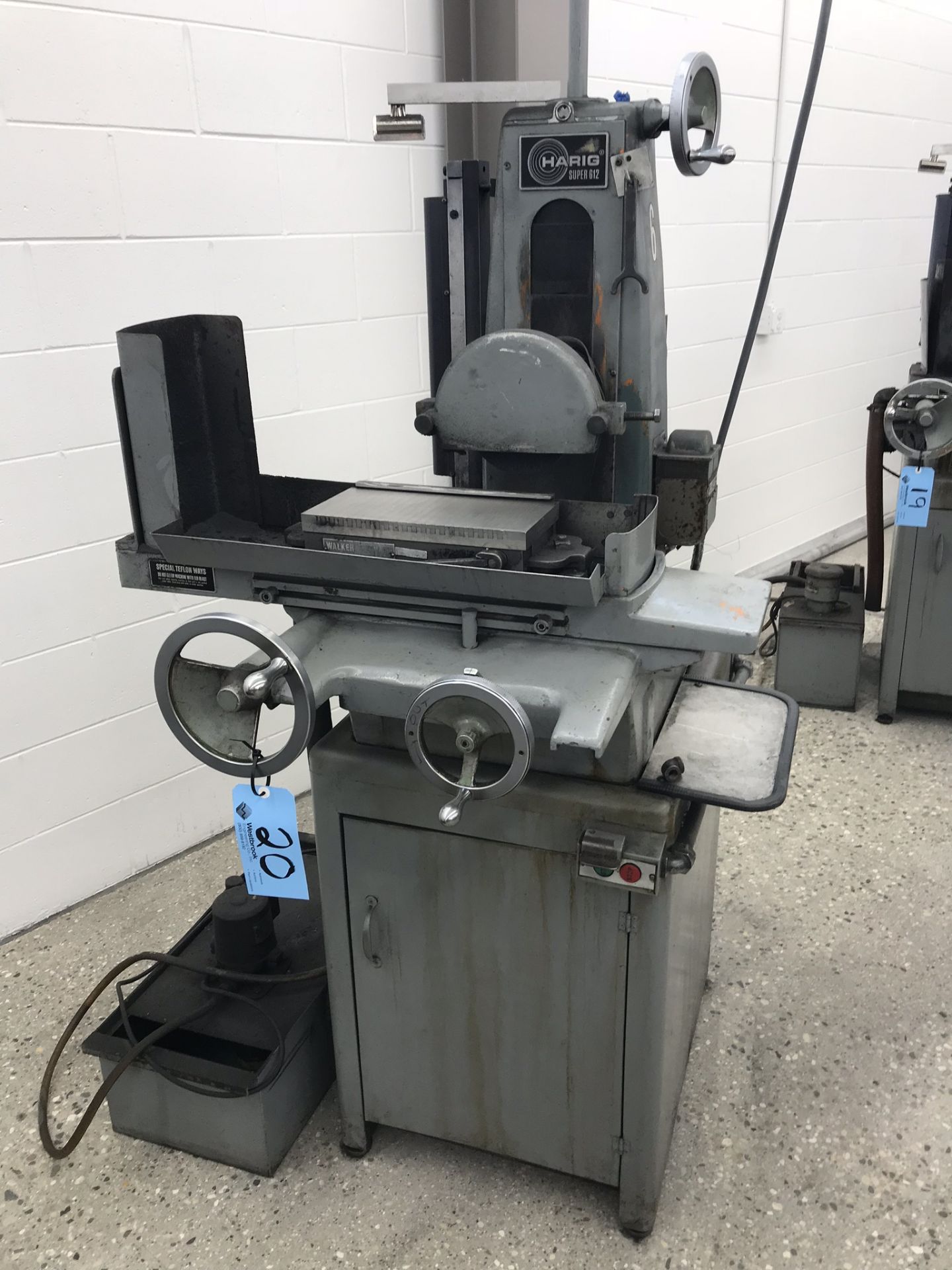 Harig Super 612 6" x 12" Surface Grinder with Scales for X, Y DRO, 6" x 12" Permanent Chuck, Coolant