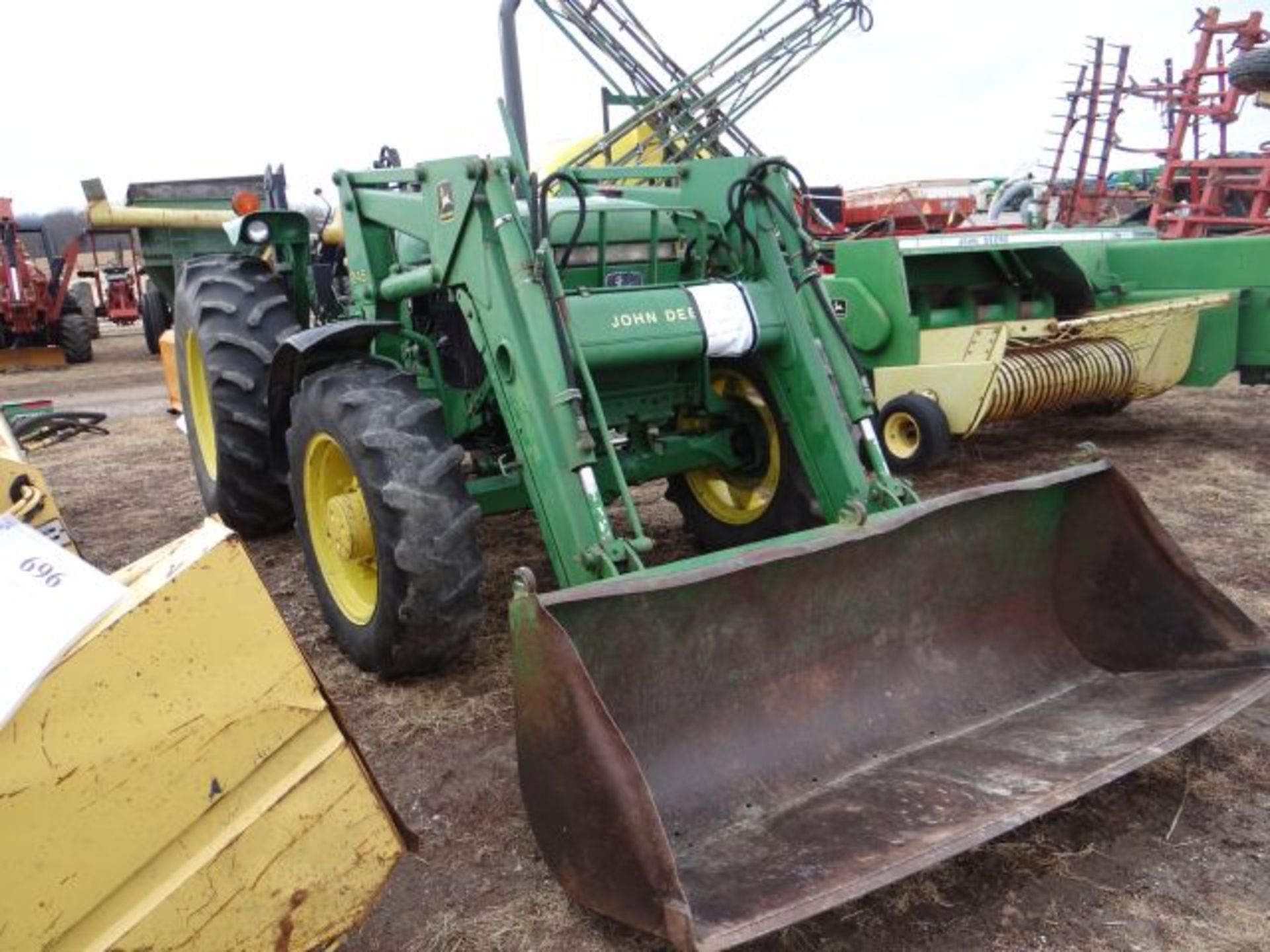 JD 2755 Tractor, 1991 w/ 245 Loader, MFWD, 4783hrs, 540 & 1000 PTO, Has Noisy Hydraulics, Manual & - Image 3 of 5