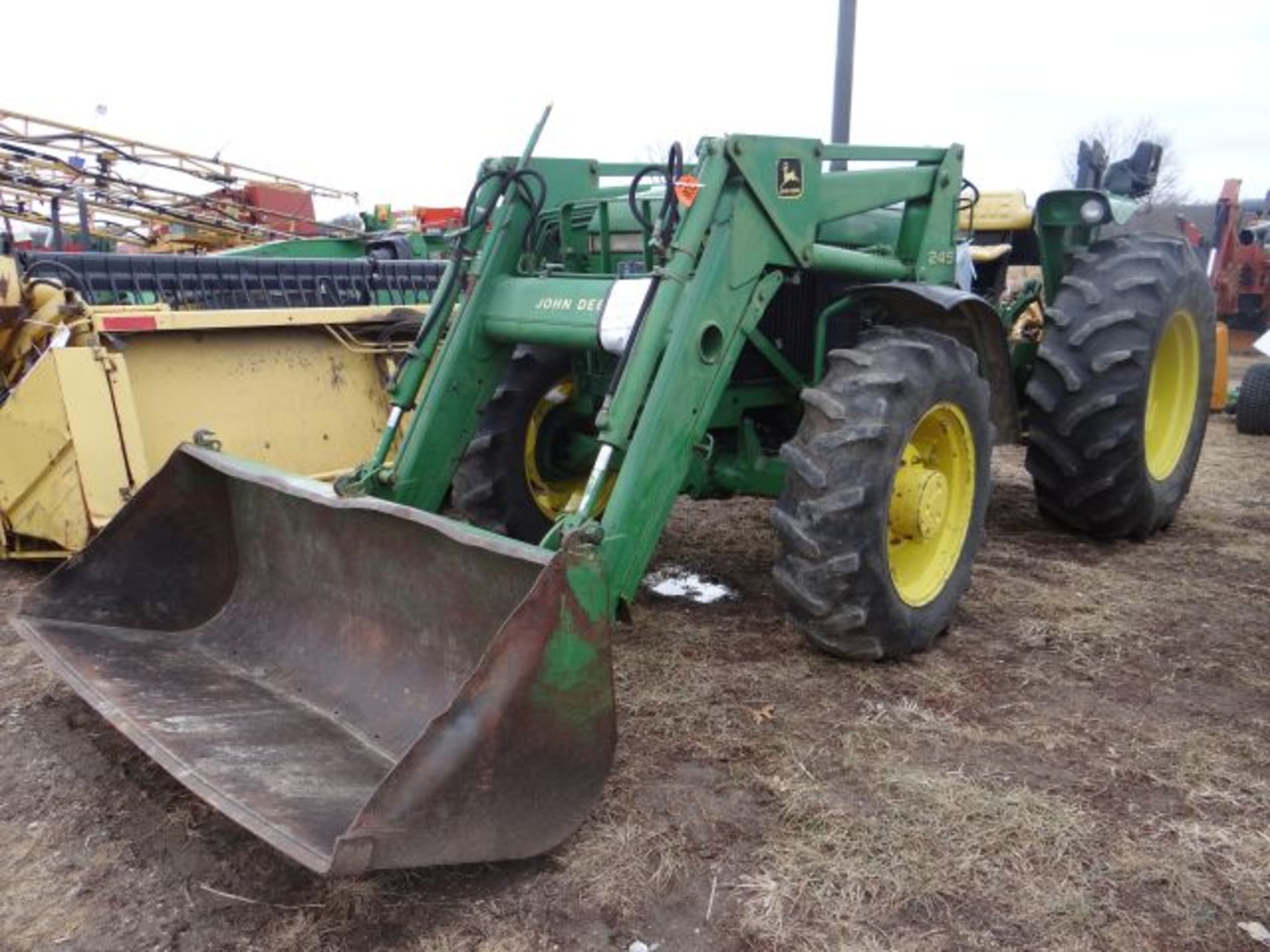 JD 2755 Tractor, 1991 w/ 245 Loader, MFWD, 4783hrs, 540 & 1000 PTO, Has Noisy Hydraulics, Manual &