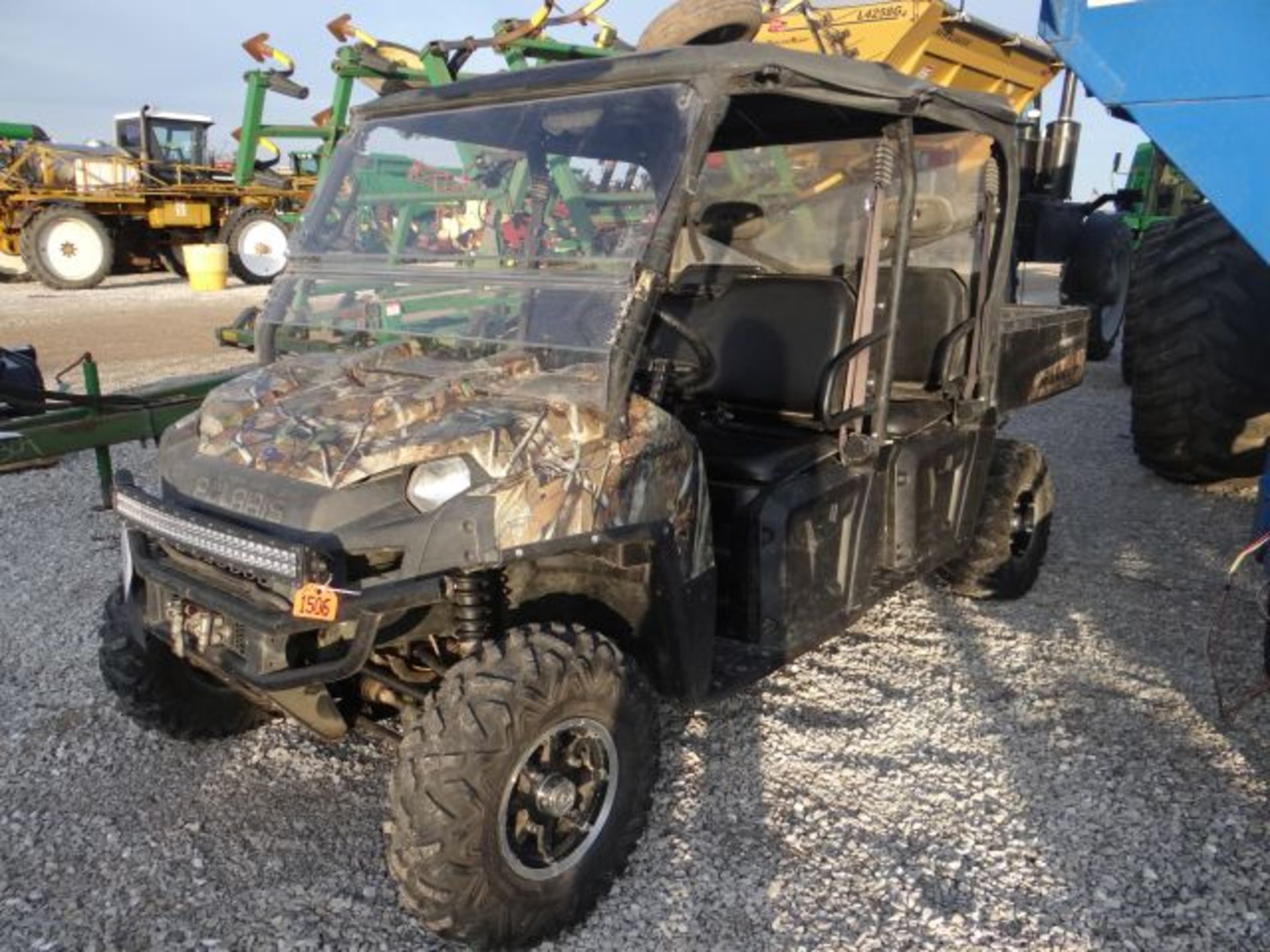 Polaris Ranger Crew 800 EPS, LIght Bar, Winch, Stereo, After Market Rims, New Battery, Just Spent $ - Image 3 of 10