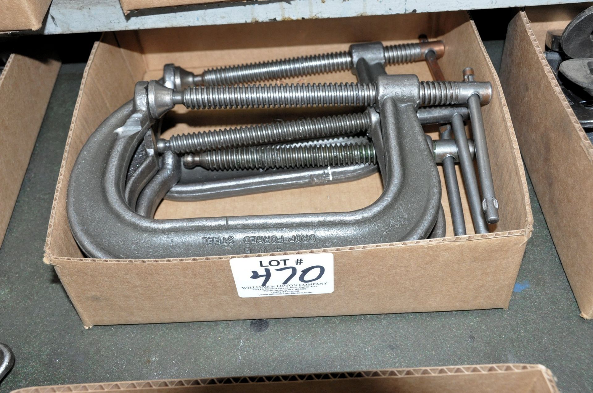 Lot-(4) 6" C-Clamps in (1) Box