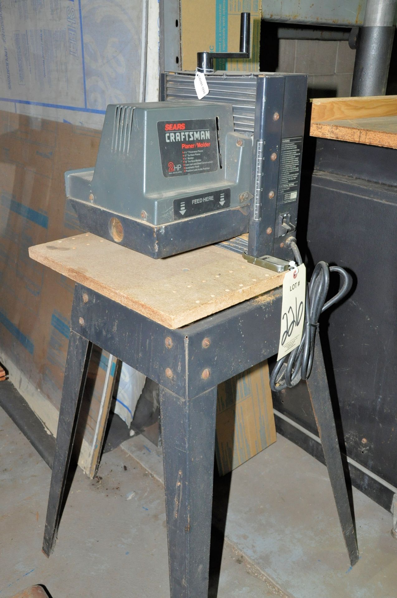 Craftsman Planer/Molder; Capacities: 4 1/2" Thick; 12" Surface and 3/4" Molder; 1-PH