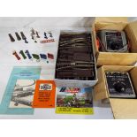 Hornby Dublo - a quantity of Hornby Dublo twin-rail track including points, a boxed Railer # 3900,