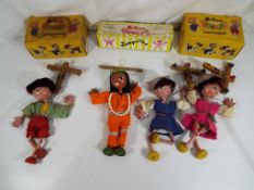 Pelham Puppets - four Pelham puppets comprising JC Boy with red feet,