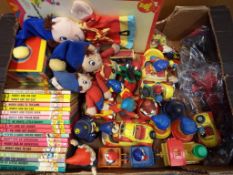 Noddy - A large quantity of Noddy related toys to include Noddy books, jack-in-the-box, figures,