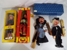 Pelham Puppets - two vintage Pelham puppets comprising Swedish Boy and Gypsy Girl,