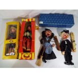 Pelham Puppets - two vintage Pelham puppets comprising Swedish Boy and Gypsy Girl,