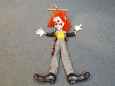 Pelham Puppets - a large Pelham Puppets shop display figure depicting a clown approximately 95 cm