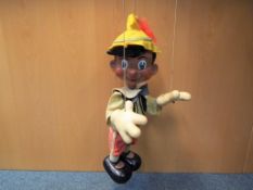 Pelham Puppets - a large Pelham Puppets shop display Pinocchio figure approximately 65 cm (h).