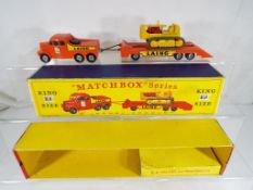 Matchbox King Size by Lesney - a metal diecast model Tractor and Transporter, Laing # K-8,