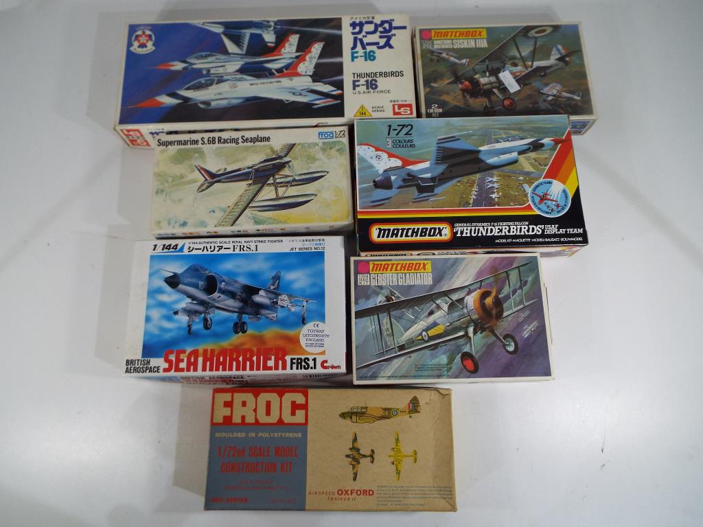 Model Kits - six Model Kits of Aircraft by Matchbox Frog Crown and sImilar to include Siskin 111A,