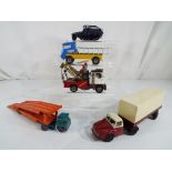 Diecast - 5 unboxed diecast model motor vehicles to include Matchbox Major Pack M-8 Car Transporter,