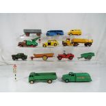 Dinky Toys - Twelve unboxed Dinky diecast model motor vehicles to include # 25Y Jeep,