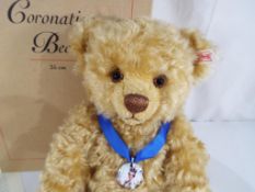 Steiff - a good quality Steiff mohair bear entitled Coronation Bear, issued in a,