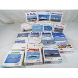 Herpa - Eighteen diecast model aeroplanes in 1:500 scale, predominantly by Herpa. All boxed.