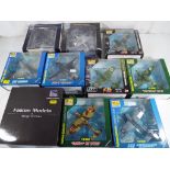 Ten diecast model aeroplanes to include seven WW2 Winged Ace by EasyMode,