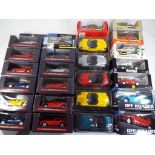 Twenty five diecast model motor cars to include Collezione and Burago,