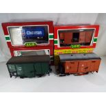 Lehmann - four LGB (Lehmann Gross Bahn) G scale, gauge 1, goods wagons, # 4030, 4035,