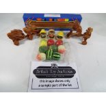 Unused Retail Stock - a good mixed lot of wooden push along novelty animals,