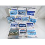 Herpa - Thirteen diecast model airplanes, by Herpa,