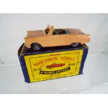Matchbox by Lesney - a metal diecast model Ford Zodiac Convertible, salmon body,