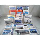 Herpa - Twenty One diecast model airplanes in 1:500 scale, predominantly by Herpa, all boxed.