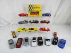 Diecast - A quantity of unboxed, playworn diecast model motor vehicles,