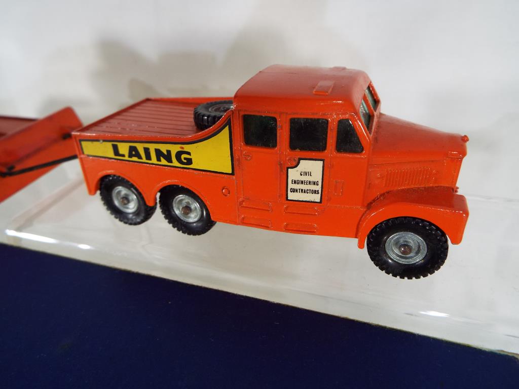 Matchbox King Size by Lesney - a metal diecast model Tractor and Transporter, Laing # K-8, - Image 5 of 5
