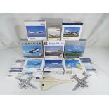 Herpa - Thirteen diecast model aeroplanes, all boxed, by Herpa in 1:500 scale.