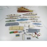 Tri-ang Minic - a Tri-ang Minic Ocean Terminal set unboxed and in playworn condition also included