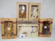 Steiff - four original Steiff Club Bears to include 2002, 2001,