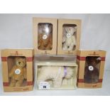 Steiff - four original Steiff Club Bears to include 2002, 2001,