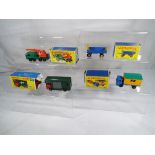 Matchbox by Lesney - four diecast models comprising Hay Trailer # 40, 8-wheel Crane # 30,