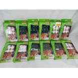 Subbuteo - Twelve Subbuteo table football teams to include # 741 Liverpool, # 802 Chelsea,