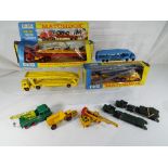 Matchbox by Lesney - three boxed metal diecast models comprising Pipe Truck K-10,