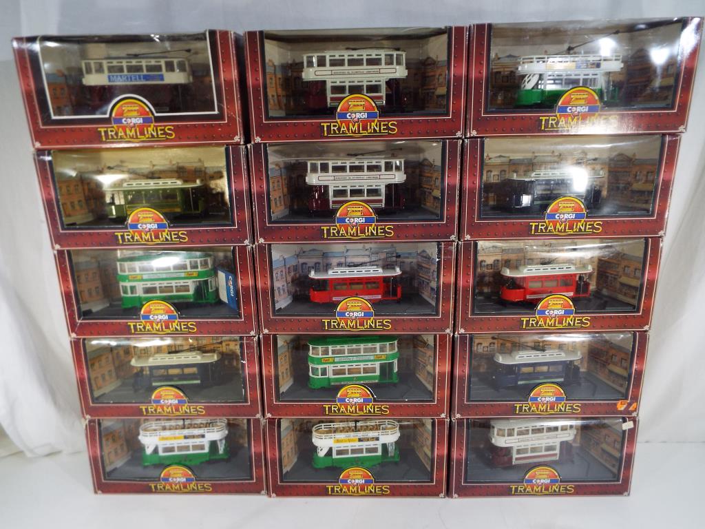 Corgi - Fifteen diecast models from the Corgi Tramlines range,